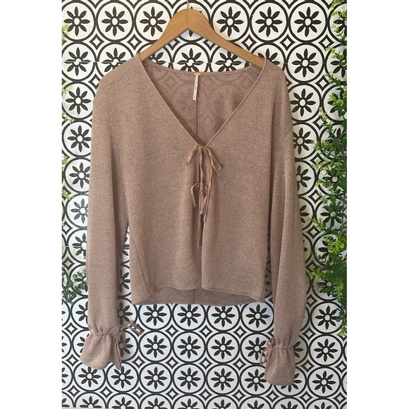 Free People Sweaters - Free people tie front v neck cardigan size small